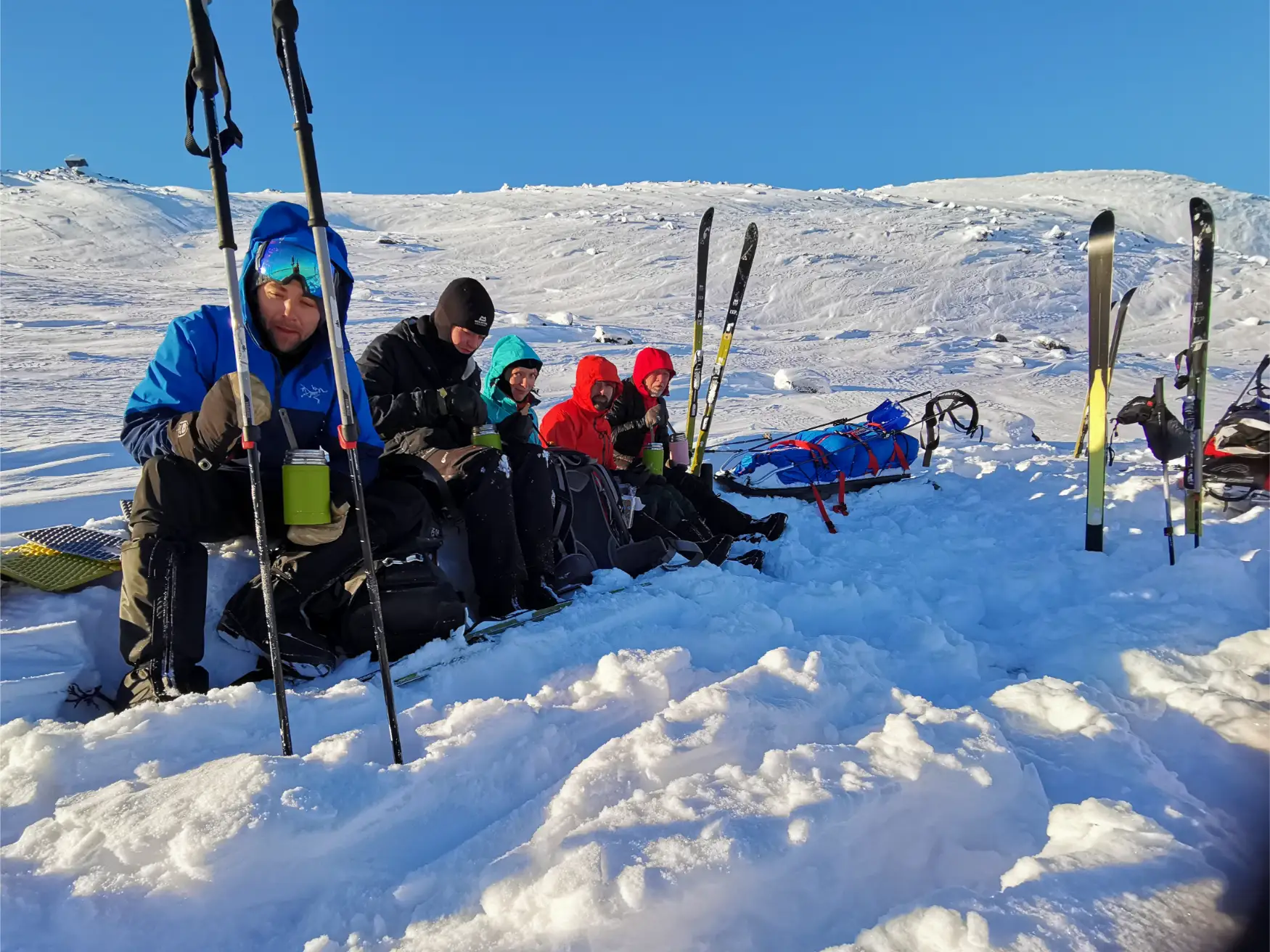 People enjoying Lapland ski holidays